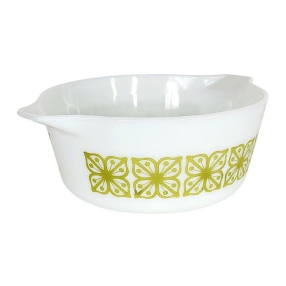 Vintage 60s Pyrex Verde Square Covered Divided Dish & Casserole Dish Set - Picture 9 of 16